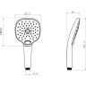 Лейка душевая LEMARK LM0817CWhite 3-функциональная
