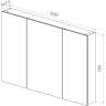 Шкаф зеркальный LEMARK UNIVERSAL 120х80 см 3-х дверный, цвет корпуса белый глянец LM120ZS-U